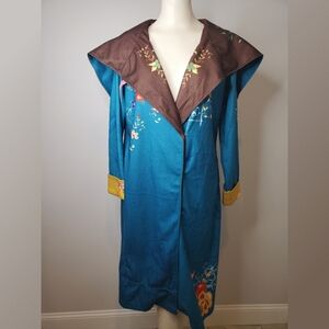 Misslook Floral Asian Inspired Long Jacket